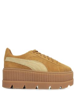Baskets Rihanna Cleated Creeper Suede - Marron