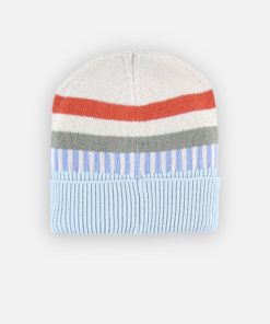 Bonnet tricoloudoux, multicolore - Bleu