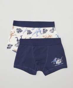 Lot de 2 boxers 'Jurassic Park' - Blanc/bleu