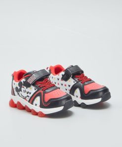 Baskets lumineuses 'Mickey' - Rouge/noir