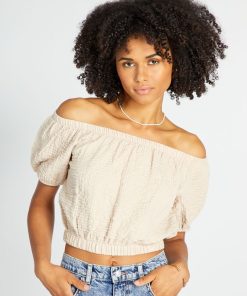 Blouse cropped - Beige