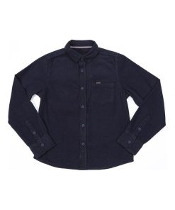 Chemise manches longues velours TOWEN-J - Bleu marine