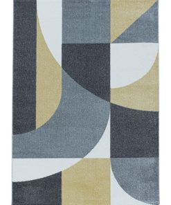Tapis salon 200x290 ORICO Jaune OEKO TEX idéal pour Salle à manger - Jaune