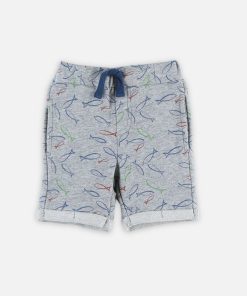 Bermuda coton chiné - Gris