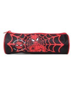 BAGTROTTER Trousse scolaire ronde Marvel Spider-Man Noire Toile d'araignée - Noir