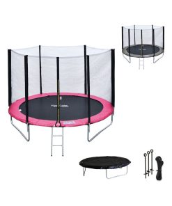 HAPPY GARDEN - Trampoline Ø245cm avec accessoires, Canberra - Rose