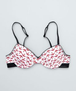 Soutien-gorge paddé 'Petit Béguin' - Blanc/rose/noir