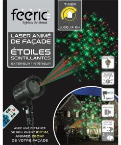 Laser de façade étoiles scintillantes - Noir