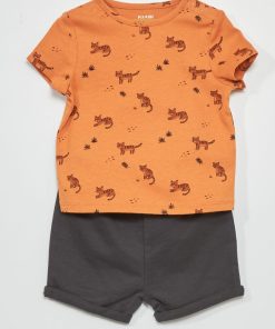 Ensemble short + t-shirt - Orange