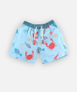 Boxer de bain double protection, - Bleu