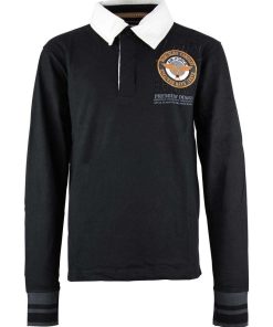 Polo manches longues garçon ECANOPE - Noir Noir