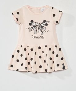 Robe en jersey 'Minnie et Mickey' - rose