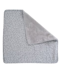 ROBA Couverture de Bébé "miffy®" - 80 x 80 cm - Gris / Blanc - Gris
