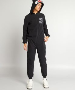 Combinaison pyjama polaire 'Looney Tunes' - noir