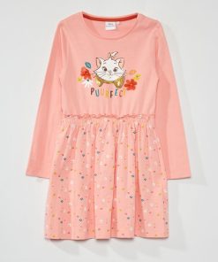 Robe en jersey 'Marie' 'Les Aristochats' - Rose