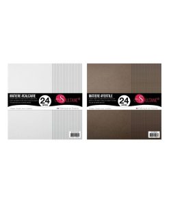 48 papiers Scrapbooking Calcaire + Marron - 300g/ m² - N/A