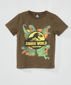 T-shirt 'Jurassic Park' en jersey - kaki