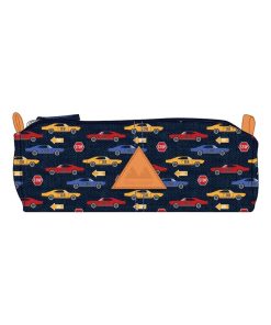 Trousse double POIDS PLUME Vroum Voiture Bleu - Bleu marine