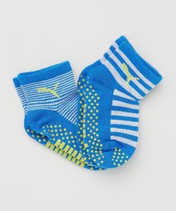 Lot 2 paires de chaussettes antidérapantes 'Puma' - bleu