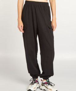 Pantalon jogging style cargo - noir