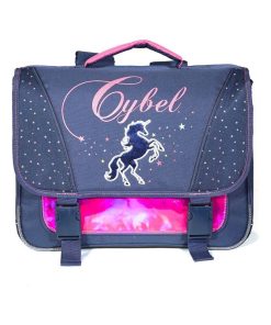 Cartable 38 cm Cybel Cheval / Licorne Marine et Rose Bagtrotter - Bleu