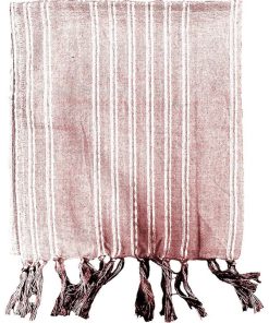 fouta imprimé rayures 'DESERT CHIK' 'TODAY' - Rouge