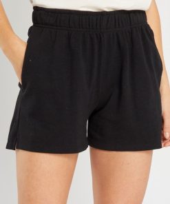 Short basique en molleton - noir