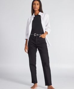 Jean regular taille haute - 28L - Noir