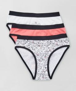 Lot de 3 culottes 'DIM' - Rose/blanc