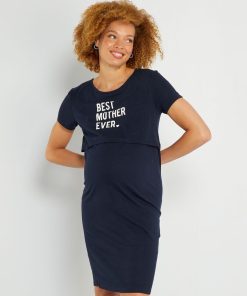 Chemise de nuit de grossesse - Bleu marine