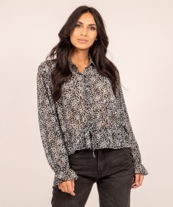 Chemise motifs FINESS - Bleu