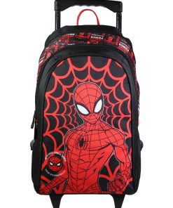 BAGTROTTER Sac à dos à roulettes Marvel Spider-Man Noir Toile d'araignée - Noir
