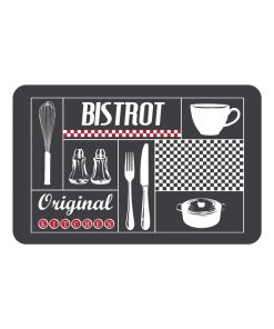 Set de table opaque Bistrot original - Noir