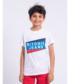 T-shirt manches courtes col rond pur coton NOBLAKE-J - Blanc