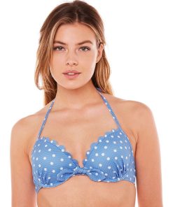 Haut de maillot push-up COQUILLAGE - Brigitte Bardot - Bleu
