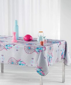 Nappe en polyester rectangle Songes Attrape reve 150 x 240 cm - Gris