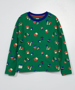 T-shirt en jersey imprimé - Vert