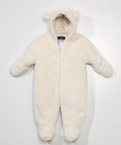 Combinaison pilote en maille doudou - Beige