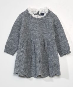 Robe en maille tricot - Gris