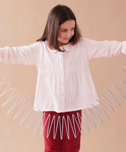 Blouse en coton, - Rose
