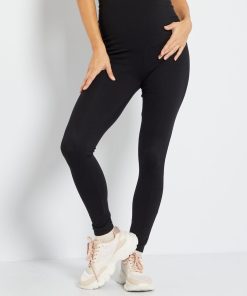 Legging grossesse en maille extensible - noir