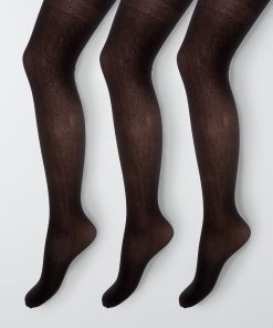Lot 3 paires de collants fins - noir