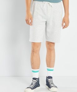 Short en molleton uni - Gris