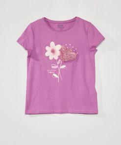 T-shirt en jersey avec animation ludique - VIOLET