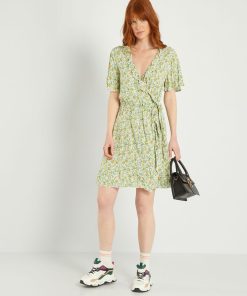 Robe courte cache-cœur 'JDY - Vert