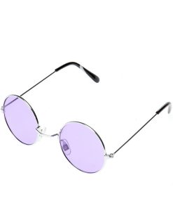Lunettes rondes déguisement hippie - violet
