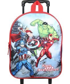 Sac à dos à roulettes 31 cm Marvel Avengers Rouge et Bleu Bagtrotter - Multicolore