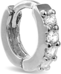 Piercing, Ansung en argent sterling 925 et zirconium brillant rhodié - Argent