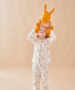Pyjama 2 pièces en jersey à imprimés, - Blanc