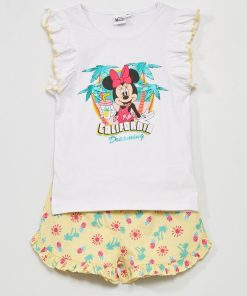 Ensemble t-shirt + short - 2 pièces - jaune